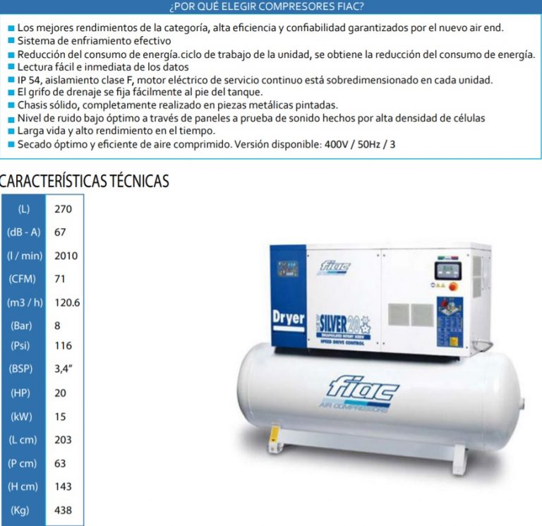 COMPRESOR DE AIRE VERTICAL 5.5 HP 270 LITROS 220V 60HZ 1F